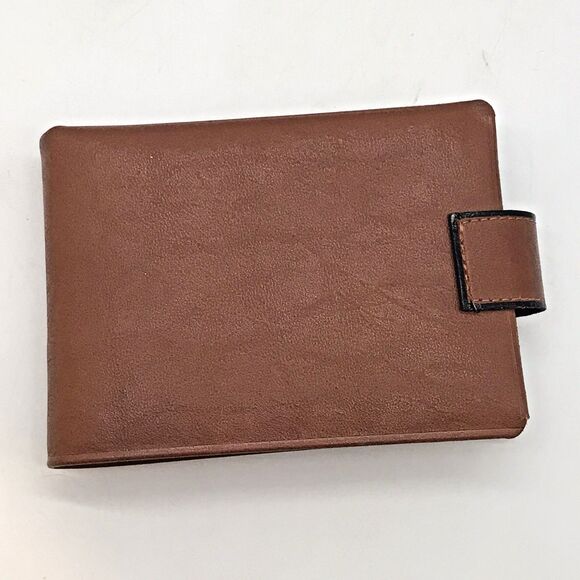 Vintage Buxton Convertible Cognac Leather Bifold Wallet Men's Brown Billfold NOS - Picture 4 of 14